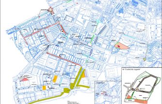 Plano de obras en el polígono de Ibi