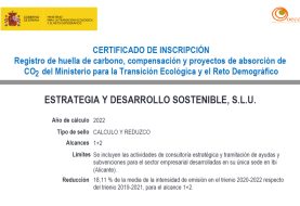 EFICAZE obtiene el sello y el certificado de reducción de la huella de carbono