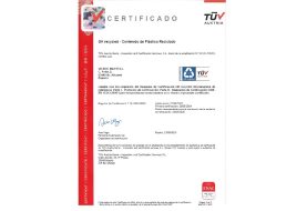 VICEDO MARTÍ obtiene el certificado OK Recycled UNE EN 15343:2008 de TUV Austria