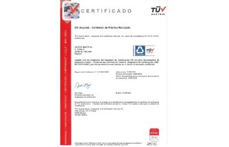 VICEDO MARTÍ obtiene el certificado OK Recycled UNE EN 15343:2008 de TUV Austria